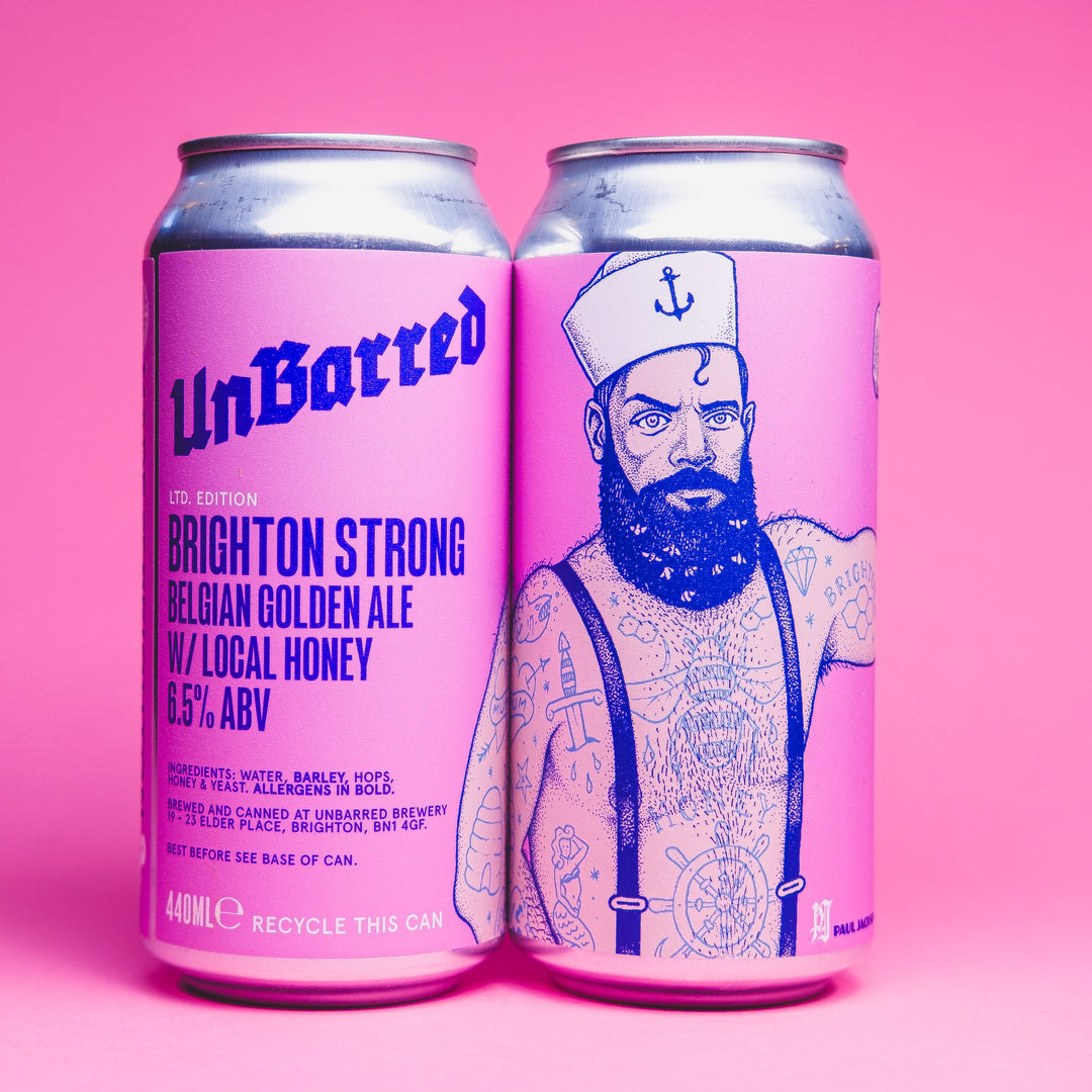 440ml can of Brighton Strong Belgian ale